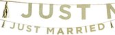 Letterbanner 'Just Married' Goud - 3 Meter