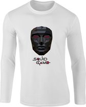 Squid Game Front Man Mask- Squid Game T-shirt Lange mouw - T-shirt Long Sleeve - Maat XXL - Geïnspireerd door Squid Game