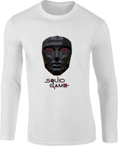 Squid Game Front Man Mask- Squid Game T-shirt Lange mouw - T-shirt Long Sleeve - Maat M - Geïnspireerd door Squid Game