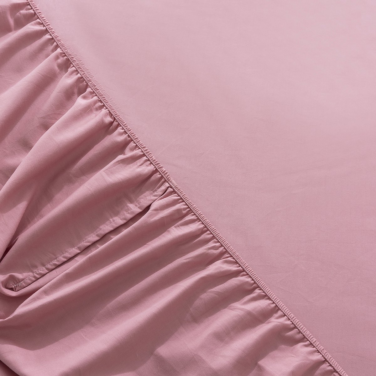 100% Katoen Anti-allergie Hoeslaken voor eenpersoons Boxspring/matras-90x200x25cm-Roze