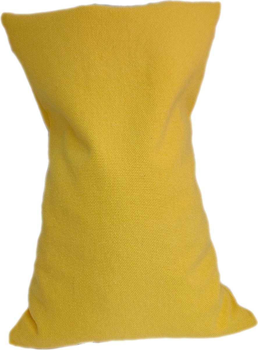 Goedkoopste Ecologisch Kersenpitkussen 30 x 20 cm (geel), voor soepele spieren en ontspanning - Geel - wasbaar hoesje