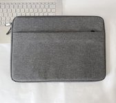 Laptop sleeve voor Dell Inspiron -  Met Ritssluiting - extra accessoiresvak - laptop hoes - sleeve - horizontaale zijvak - spatwaterbestendig - extra bescherming - 13,3 inch  (donk