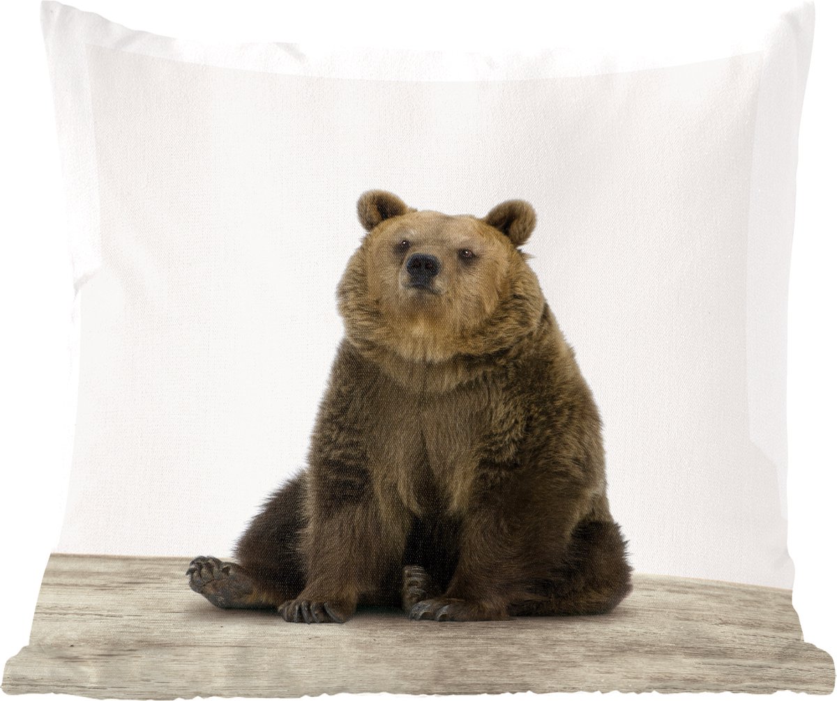 Sierkussens - Kussentjes Woonkamer - 60x60 cm - Beer - Grizzly - Dieren