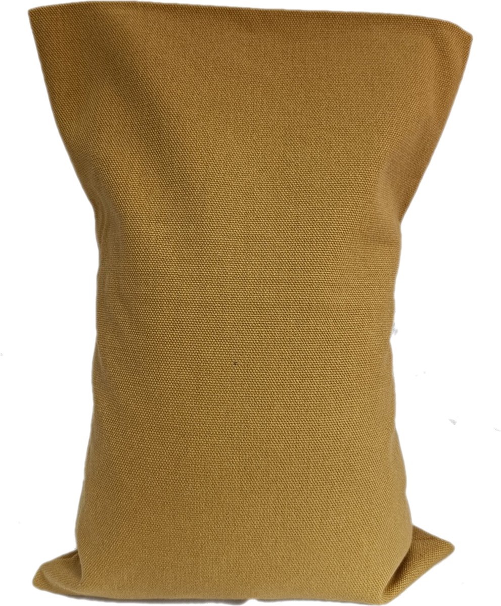 Goedkoopste Ecologisch Kersenpitkussen 30 x 20 cm (oker), voor soepele spieren en ontspanning - Karamel - wasbaar hoesje