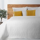 Lucy’s Living luxe JASMIN Beddensprei Wit - 220x240 cm – bedsprei 2 persoons - beige – beddengoed – slaapkamer – spreien