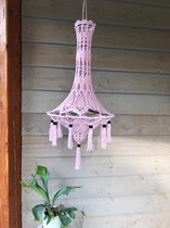 Kroonluchter - licht roze - model Lotus - handgemaakt -  woonkamer - tuin - decoratie - meisjeskamer
