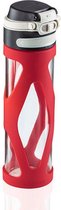 Leifheit 3256 Flip Glazen Drinkfles 600 ml Rood