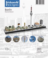 Bricksworld BOC-SKY-BER BOC Architectuur Skyline Berlijn (D) modules Reichstag, Brandenburgertor, Siegessäule, Fernsehturm & Alexanderplatz. Samengesteld uit originele nieuwe LEGO® onderdelen.