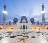 De Grote Moskee van Sjeik Zayed in Abu Dhabi - Fotobehang (in banen) - 250 x 260 cm