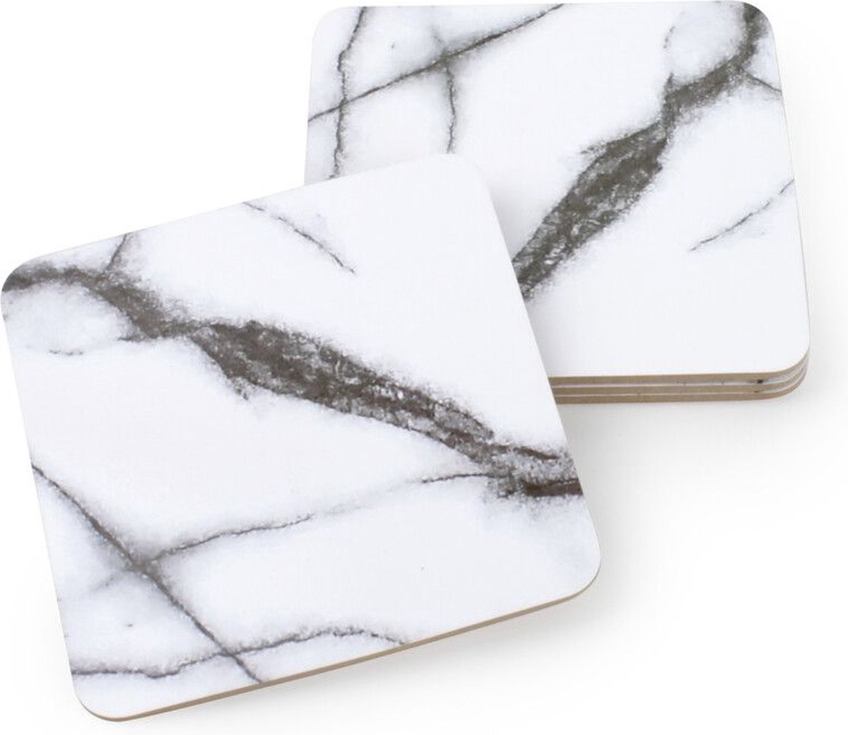 Salt&Pepper - Glasonderzetter - wit - Marble - set/4