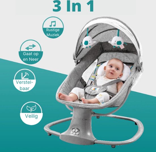 helikopter Buiten Proportioneel Mastella®-Schommelstoel Baby Elektrisch - baby wieg - kinderstoel - 3 in 1  kinderwieg-... | bol.com