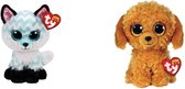 Ty - Knuffel - Beanie Boo's - Atlas Fox & Golden Doodle Dog
