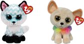 Ty - Knuffel - Beanie Boo's - Atlas Fox & Chewey Chihuahua