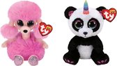 Ty - Knuffel - Beanie Boo's - Camilla Poodle & Paris Panda