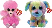 Ty - Knuffel - Beanie Boo's - Camilla Poodle & Max Dog