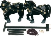 Wilesco - Pferdegespann Z431 Zwei Schwarzen Pferden ** - WIL00431 - modelbouwsets, hobbybouwspeelgoed voor kinderen, modelverf en accessoires