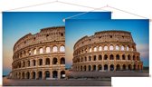Verlaten Colosseum voor een blauw lucht in Rome - Foto op Textielposter - 60 x 40 cm