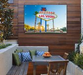 Wereldberoemde welkomstbord van de Las Vegas Strip - Foto op Tuinposter - 150 x 100 cm