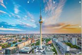 De beroemde TV-toren op het Alexanderplatz van Berlijn - Foto op Tuinposter - 90 x 60 cm