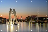 De Molecule Man beelden in de Spree in Berlijn - Foto op Tuinposter - 60 x 40 cm