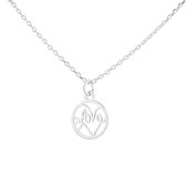 Jewelryz | Ketting Love Hart | 925 zilver | Halsketting Dames Sterling Zilver | 50 cm