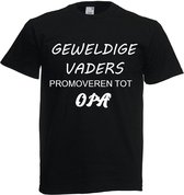 T-shirt maat M - Geweldige vaders promoveren tot opa.  vader - opa - papa - grootvader