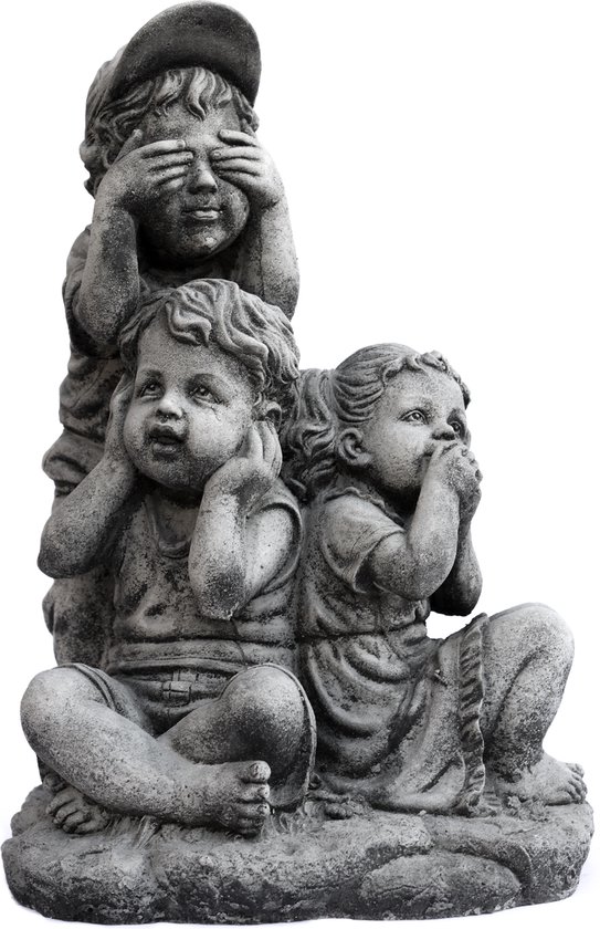 Statue de jardin que les enfants entendent / voient. / Tais-toi -  Décoration pour... | bol