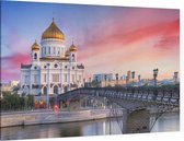 De kathedraal van Christus de Verlosser in Moskou - Foto op Canvas - 60 x 40 cm