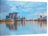 Marina Bay Sands Hotel in de skyline van Singapore - Foto op Canvas - 60 x 40 cm
