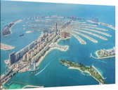 Luchtfoto van Dubai Palm Jumeirah Island in de Emiraten - Foto op Canvas - 45 x 30 cm