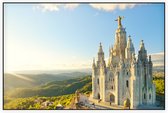 Tempel Heilig Hart van Jezus op Tibidabo in Barcelona - Foto op Akoestisch paneel - 90 x 60 cm