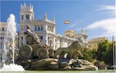 De fontein en paleis van Cibeles in toeristisch Madrid - Foto op Forex - 90 x 60 cm