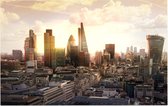 Zonsopgang over de zakelijke financiële wijk van Londen - Foto op Forex - 60 x 40 cm