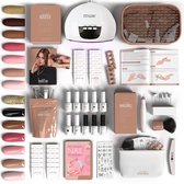 Azalea® Professionele "Thick Texture" Nude Gellak Starterset - BIAB Top & Basecoat - Starter kit met UV Lamp, Elektrische Nagelvijl, 10 Gel Nagellakken, Manicure Tools, OPI Nail Pr