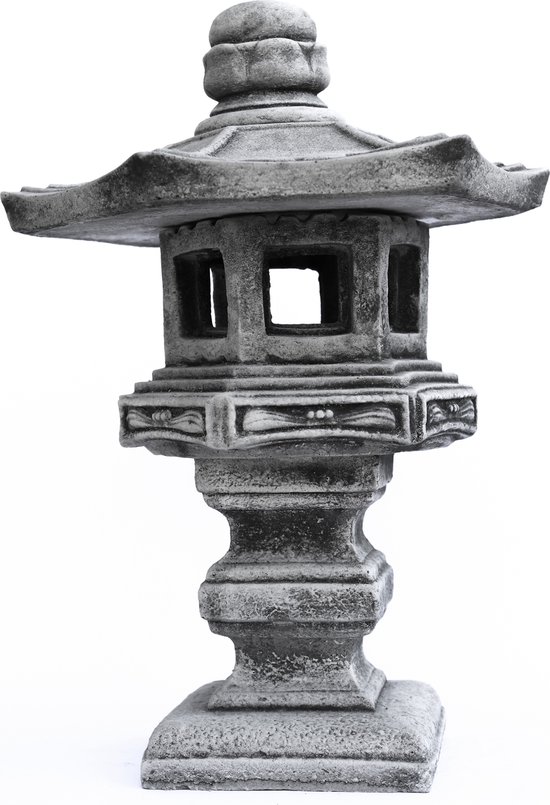 PapoeaNieuwGuinea stormloop zuiden Tuinbeeld chinese toren (Grijs/gepattineerd) - decoratie voor binnen/buiten  - beton | bol.com