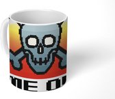 Mok - Gamer - Retro - Game over - tekening - 350 ML - Beker