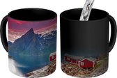 Magische Mok - Foto op Warmte Mok - Roze zonsopkomst op de Lofoten - 350 ML