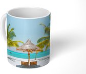 Mok - Strand - Parasol - Palmboom - 350 ML - Beker