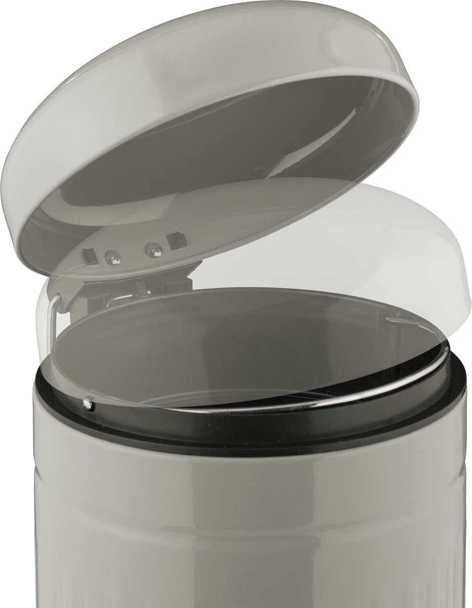 pedaalemmer 3 l - softclose - uitneembare binnenemmer - badkamer, wc & keuken - lichtgrijs
