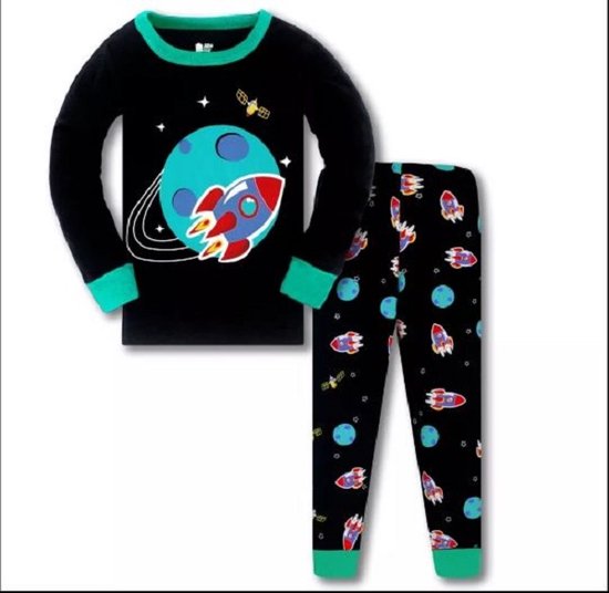 Foto: Kinder pyjama set rocket maat 4t 98 104 100 katoen