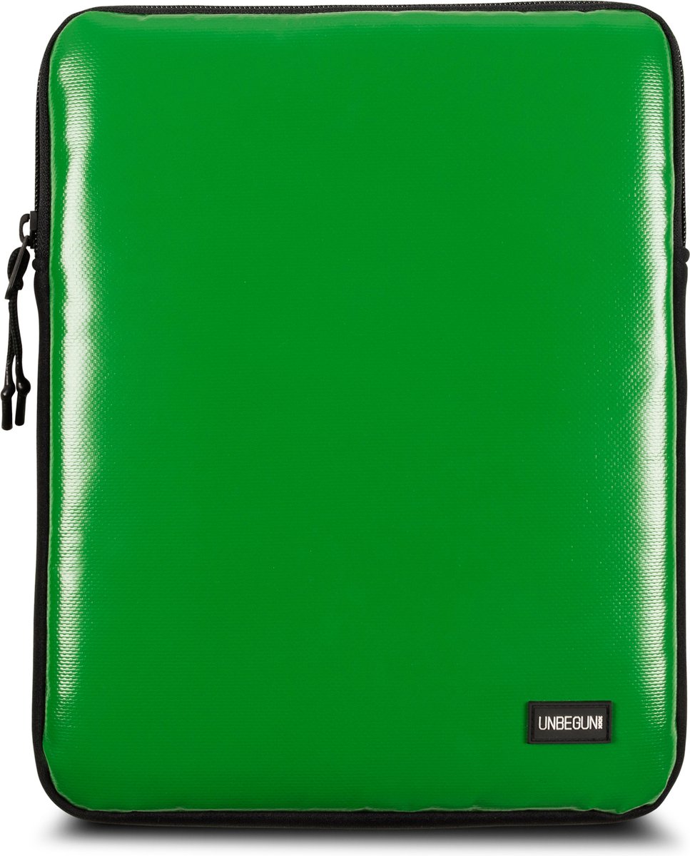 iPad Pro 11 inch hoes (van gerecycled materiaal) - Groene sleeve/case voor 11 inch iPad Pro 4th Gen M2 (2024) - Duurzame keuze
