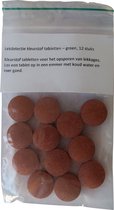 Lekdetectie kleurstof tabletten - 12 stuks - kleur groen