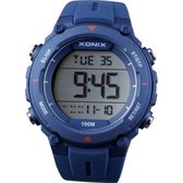 Xonix DAU-004 - Horloge - Heren - Digitaal - Blauw - Waterdicht