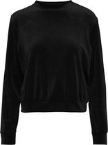 ONLY  Rebel L/S Velvet O-Neck CC Swt Black ZWART L