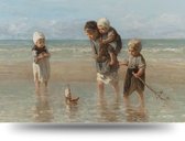 Maison de France - Canvas Kinderen der zee - canvas - 120 x 180 cm