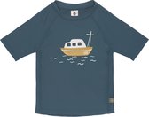 Lässig - UV Zwemshirt voor baby's - Korte Mouw - Boot - Blauw - maat 74-80cm