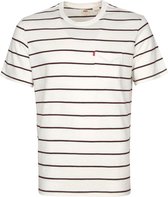 Levi's T-Shirt Pocket Stripes Bordeaux - maat L