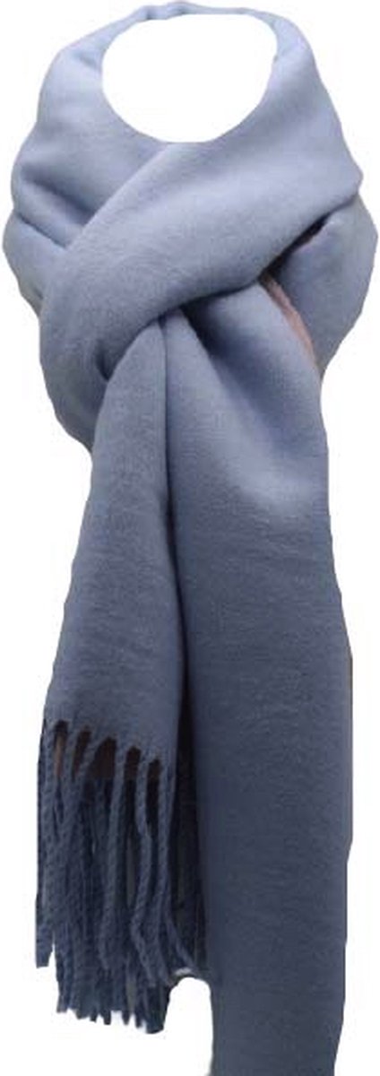Dames Sjaal Winter Sjaal Effen Sjaal Blauw-Roze