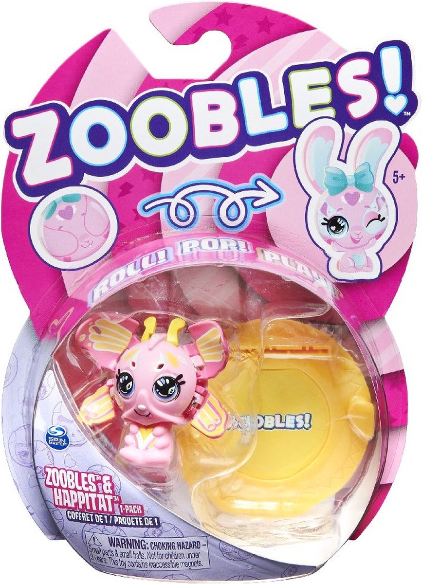 Zoobles Speelset & Happitat Meisjes Roze/geel 3-delig - Zoobles