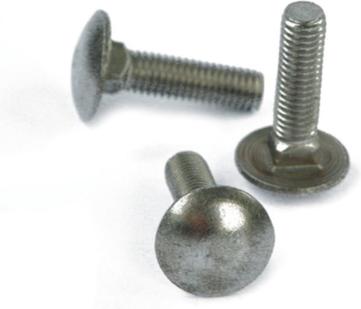 Slot-bout. RVS-A2. Homefix .M8 x 40 mm.  3 stuks Hout-Bouten.